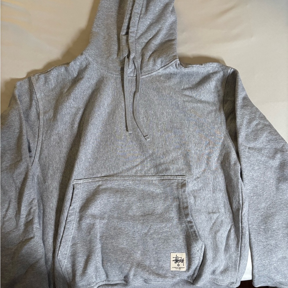 Stussy Heather Gray Pullover Hoodie